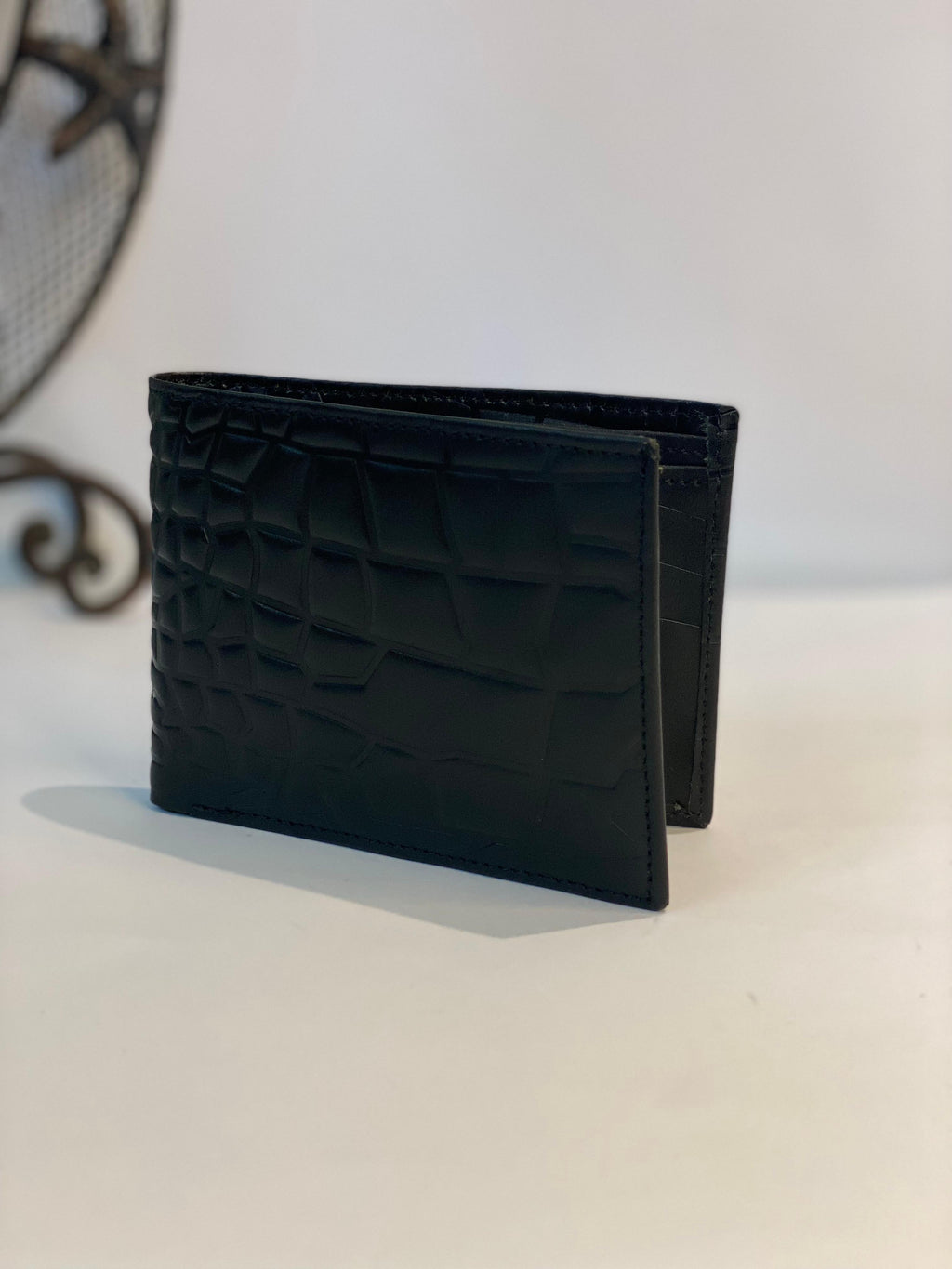 CROCODILE STYLE LEATHER WALLET