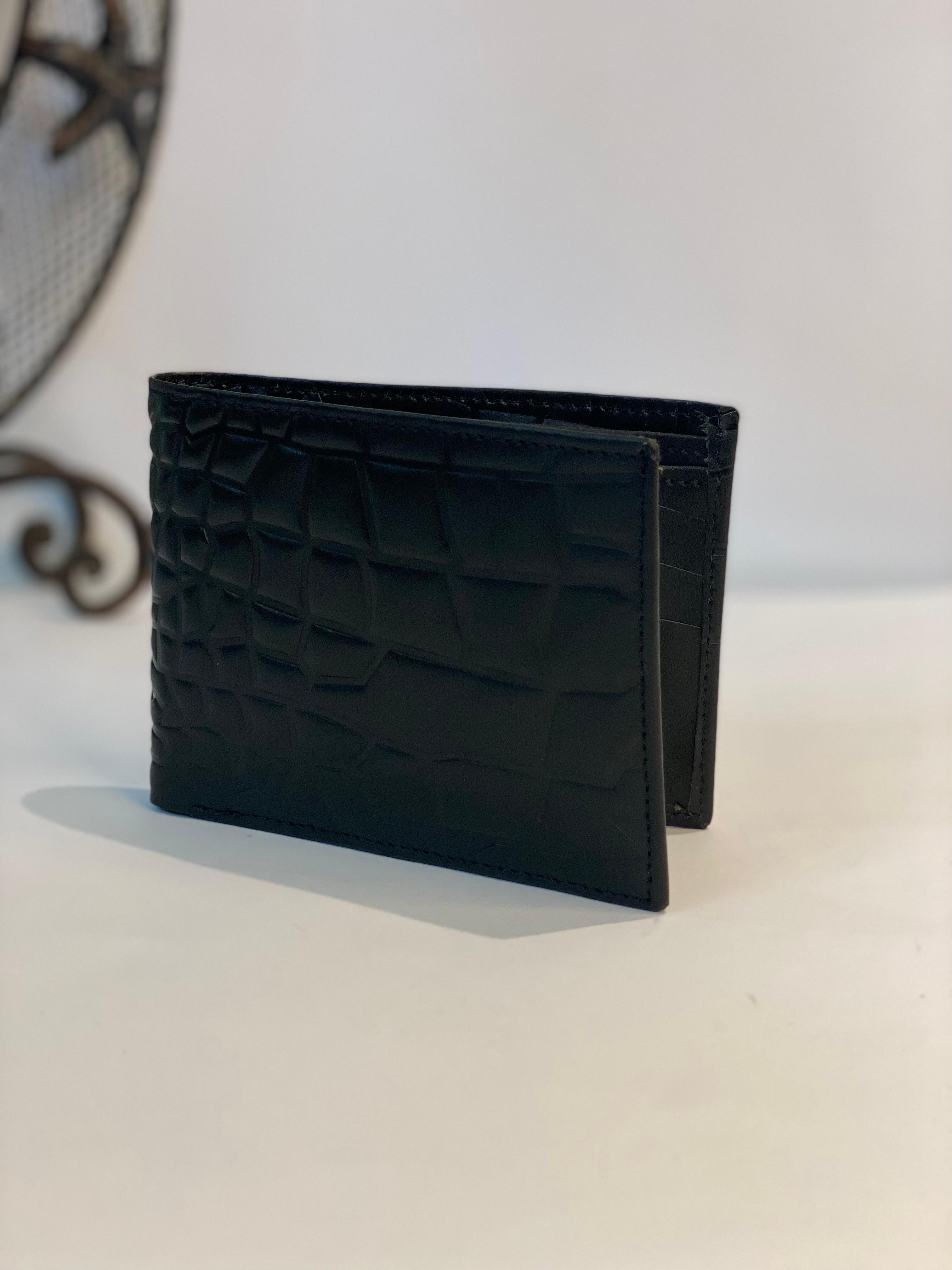 CROCODILE STYLE LEATHER WALLET