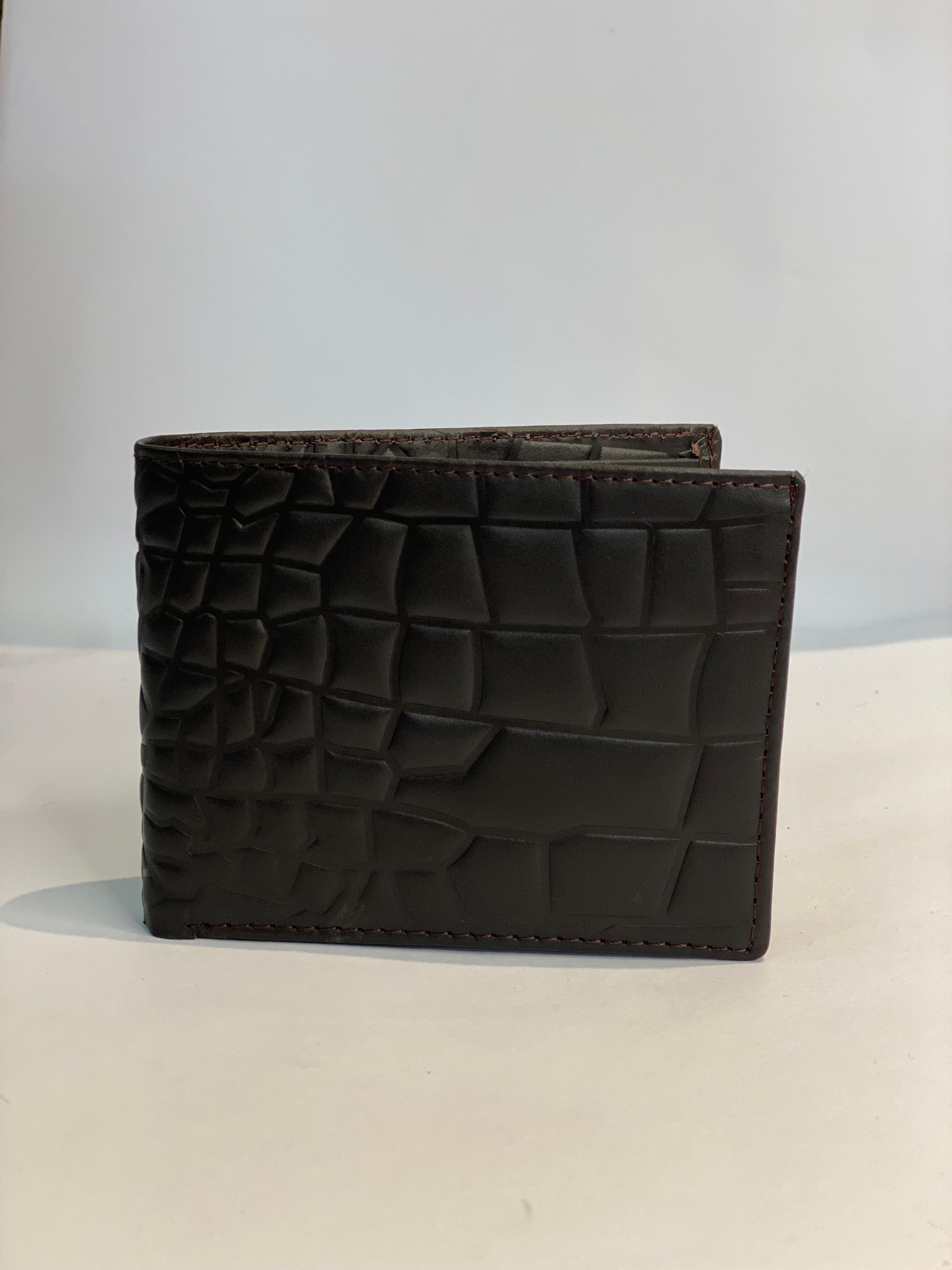 CROCODILE STYLE LEATHER WALLET